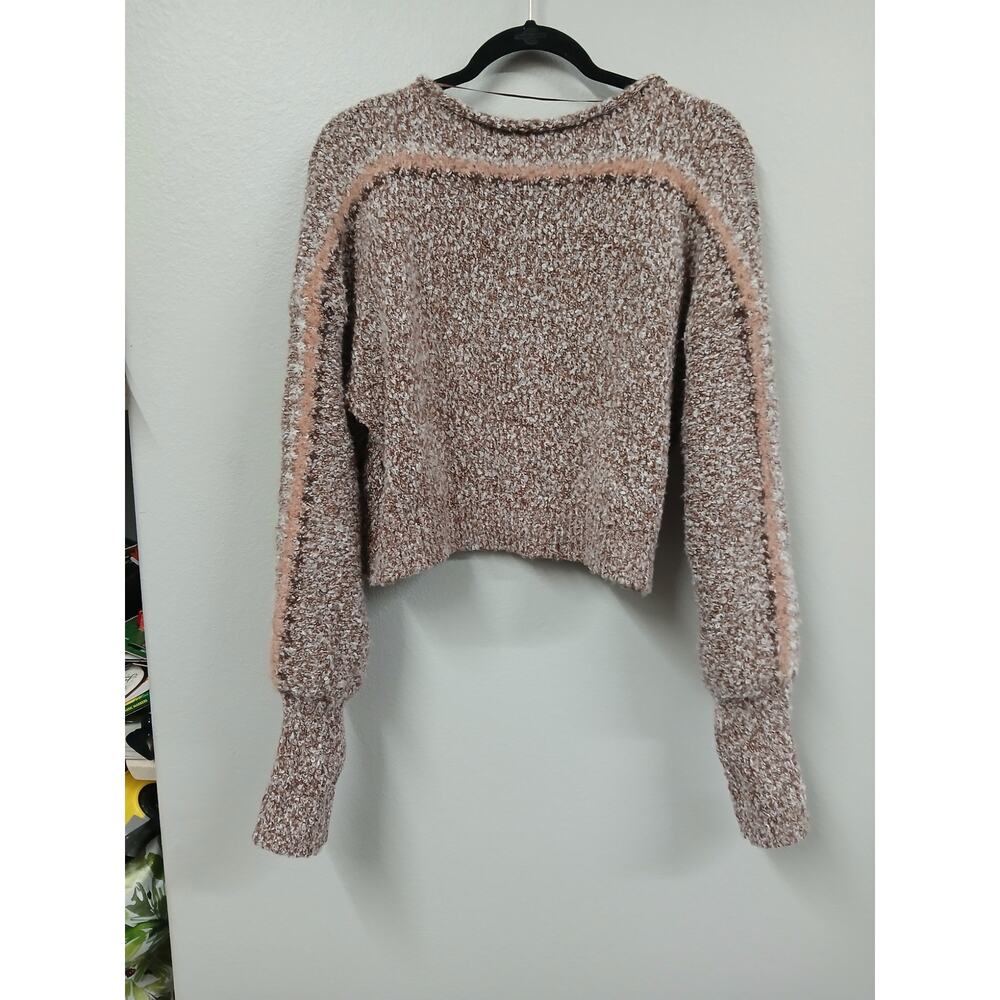 Free People Snowflake Pullover cropped sweater size medium - Picture 5 of 9
